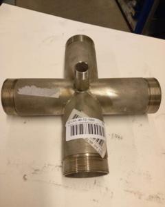 Cross 2½" w/water fill ¾" SST